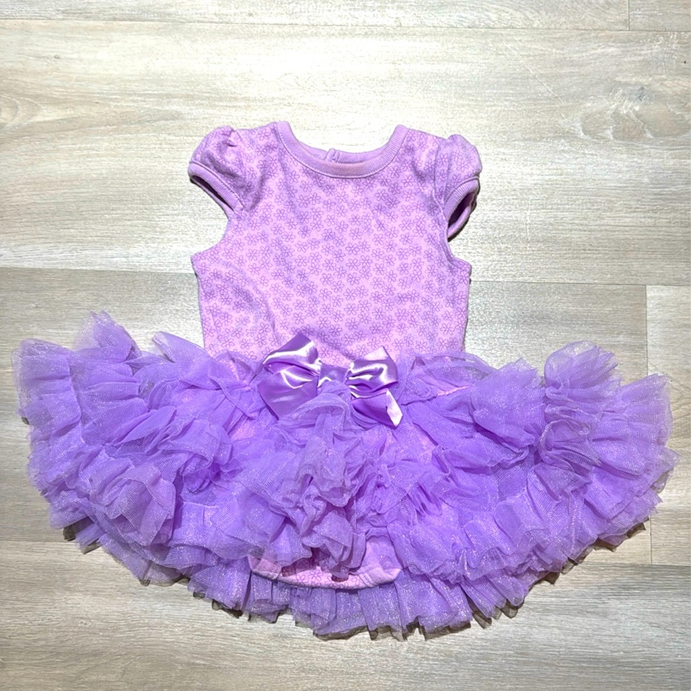 Truly Scrumptious- Purple onesie with tutu, Designed by Heidi Klum, Size 6M